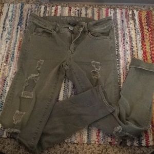 American Eagle super stretch ripped jeans